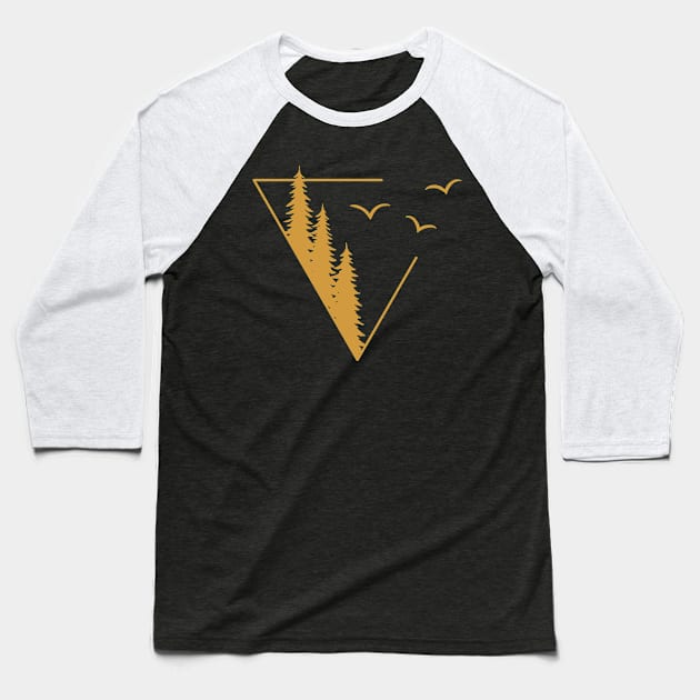 Fly (Gold) Baseball T-Shirt by SommersethArt